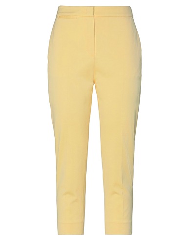 PESERICO Casual trouser Pastel yellow 98% Cotton, 2% Elastane
