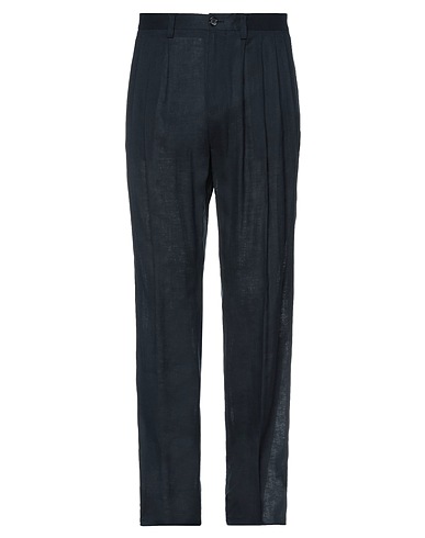 DOLCE&GABBANA Casual trouser Midnight blue 100% Linen, Polyester, Viscose