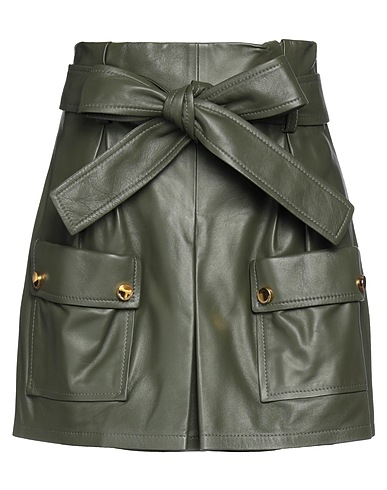 REDValentino Shorts & Bermuda Verde militare Pelle di agnello