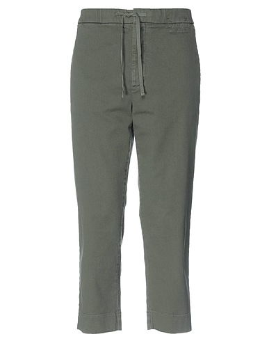 CARE LABEL Casual pants Military green 98% Cotton, 2% Elastane