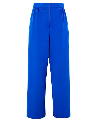 8 by YOOX Casual pants PLEATED WIDE LEG TROUSERS
 Bright blue 90% Polyester, 10% Elastane