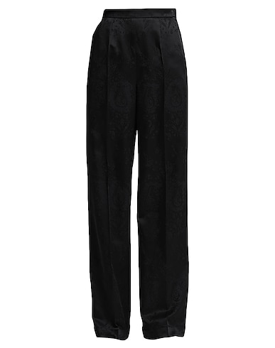 SAINT LAURENT Casual trouser Black 52% Acetate, 34% Wool, 14% Viscose, Silk