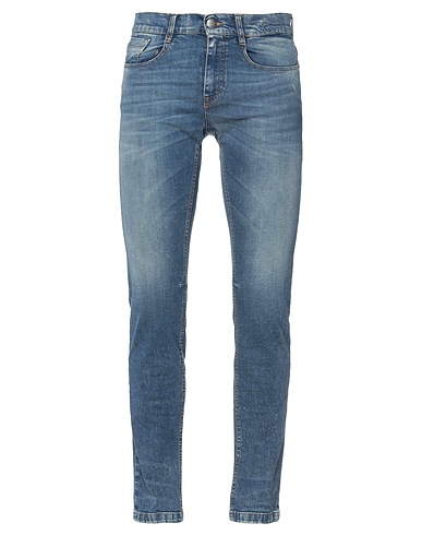 BIKKEMBERGS Denim trousers Blue 99% Cotton, 1% Elastane