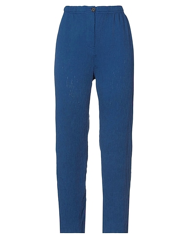 RAQUEL ALLEGRA Casual trouser Bright blue 66% Rayon, 17% Cotton, 17% Nylon