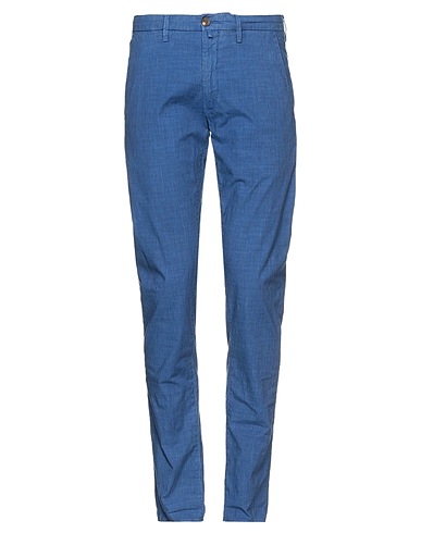 SIVIGLIA Casual trouser Blue 91% Cotton, 8% Linen, 1% Elastane