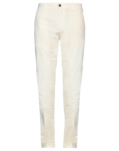 CAMOUFLAGE AR AND J. Casual pants Ivory 97% Cotton, 3% Lycra®
