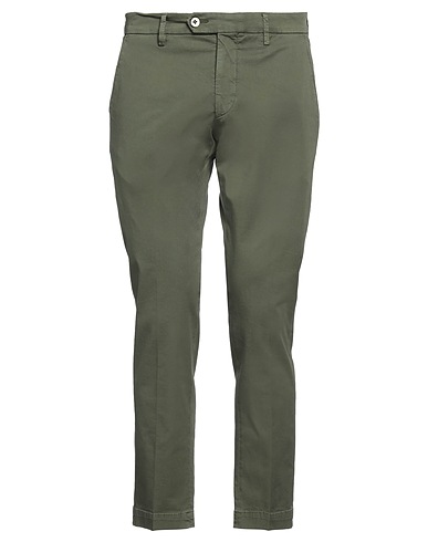 MICHAEL COAL Casual trouser Military green 98% Cotton, 2% Elastane