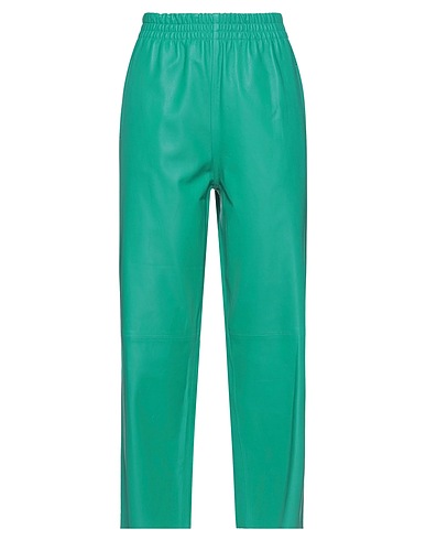 PINKO Casual pants Green 100% Lambskin