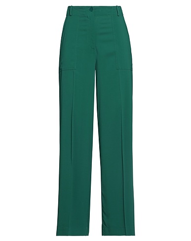LIVIANA CONTI Casual trouser Green 94% Viscose, 6% Elastane