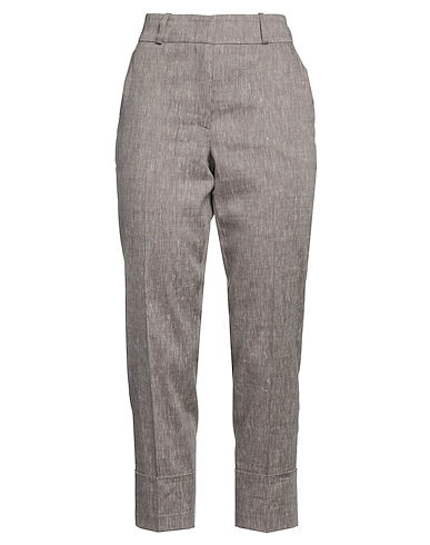 PESERICO Pantalone Grigio 50% Lana Vergine, 50% Lino