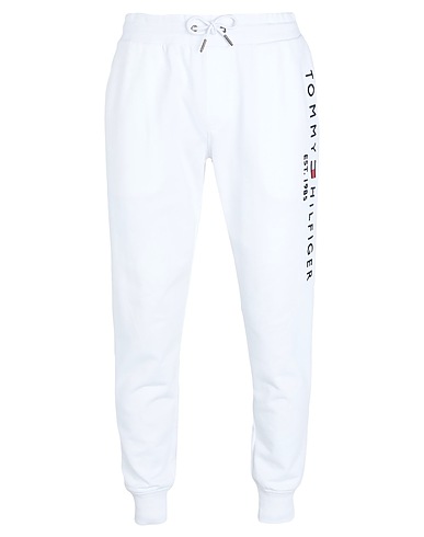 TOMMY HILFIGER Pantalon TOMMY LOGO SWEATPANTS
 Blanc 100% Coton