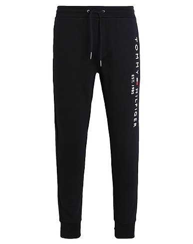 TOMMY HILFIGER Casual pants TOMMY LOGO SWEATPANTS
 Black 100% Cotton