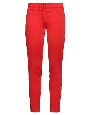 NENETTE Casual trouser Tomato red 97% Cotton, 3% Elastane