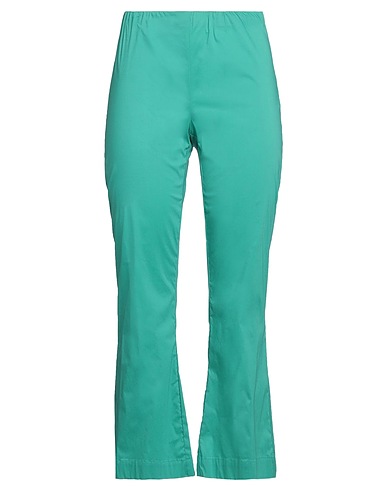 LIVIANA CONTI Casual trouser Emerald green 68% Cotton, 28% Polyamide, 4% Elastane