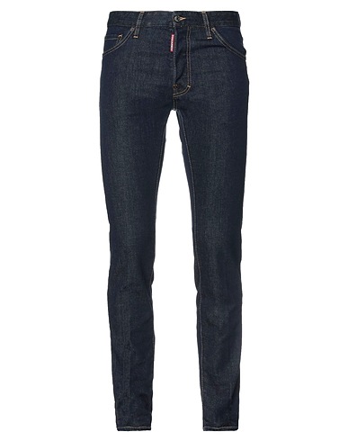 DSQUARED2 Denim pants Blue 98% Cotton, 2% Elastane, Cow leather