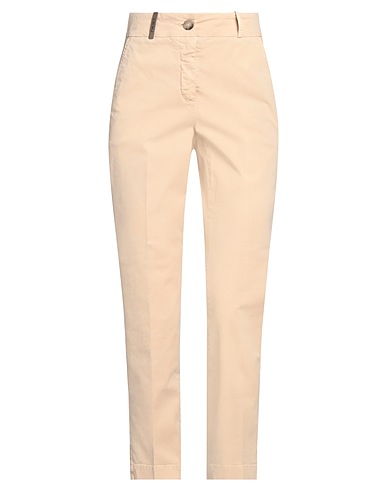 PESERICO Pantalone Sabbia 98% Cotone, 2% Elastan, Pelle