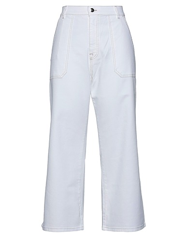 FAY Casual trouser White 97% Cotton, 3% Elastane