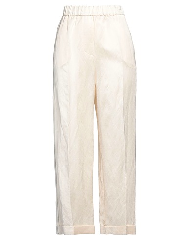 PESERICO Casual trouser Ivory 61% Viscose, 21% Linen, 18% Cotton