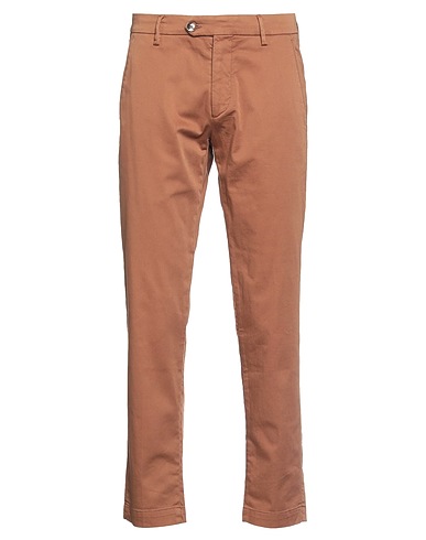 MICHAEL COAL Pantalone Marrone 98% Cotone, 2% Elastan