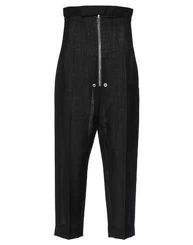 RICK OWENS Casual trouser Black 64% Virgin Wool, 36% Mohair wool