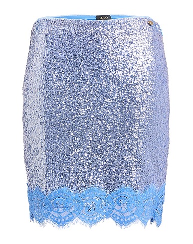 LIU •JO Mini skirt Sky blue 100% Polyamide