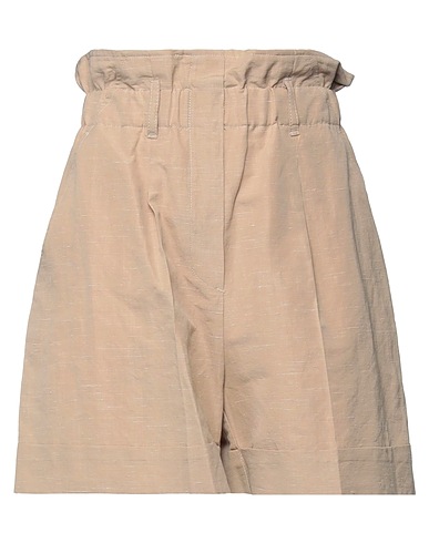 MOMONÍ Shorts & Bermuda Light brown 53% Cotton, 45% Linen, 2% Silk