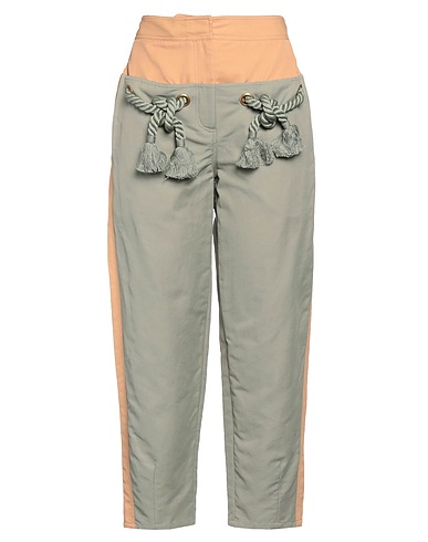 STELLA McCARTNEY Casual trouser Sage green 40% Polyamide, 36% Cotton, 24% Linen