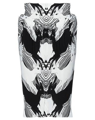 BURBERRY Midi skirt White 100% Viscose