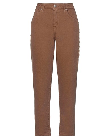 SOUVENIR Pantalon en jean Marron 100% Coton