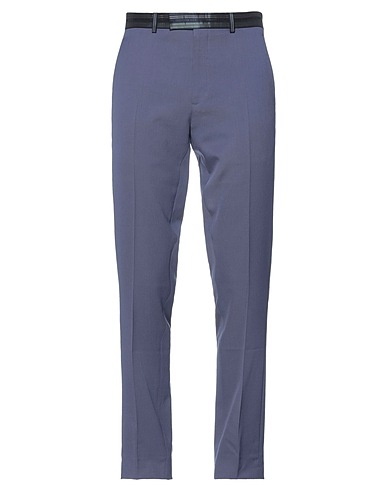 DIOR HOMME Casual pants Midnight blue 100% Virgin Wool, Polyester, Silk
