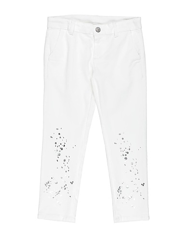 PLEASE Casual trouser White 98% Cotton, 2% Elastane