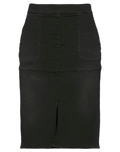 MARIE MÉRO Denim skirt Dark green 97% Cotton, 3% Elastane