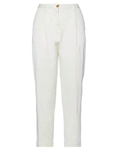 MANILA GRACE Casual pants Ivory 60% Lyocell, 38% Cotton, 2% Elastane
