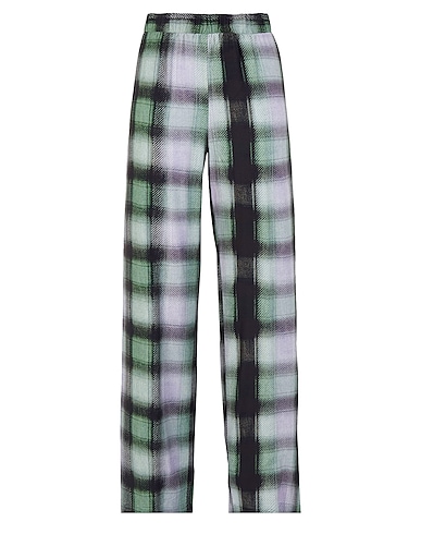 8 by YOOX Hosen FLUID PLAID WIDE-LEG TROUSERS
 Schwarz 100% Viskose