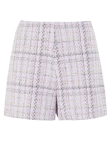 8 by YOOX Shorts & Bermuda COTTON TWEED HIGH WAIST SHORTS
 Lilac 70% Cotton, 25% Polyester, 5% Other Fibres