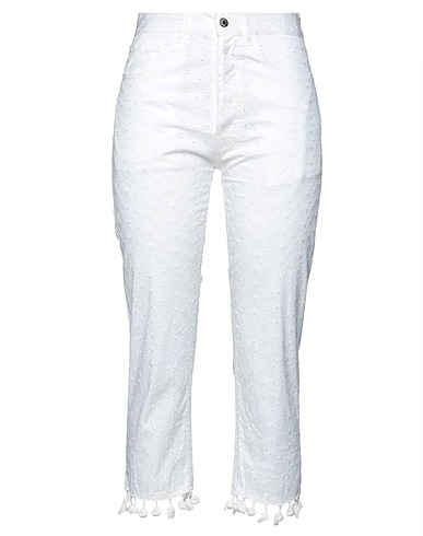 FORTE DEI MARMI COUTURE Casual trouser Ivory 97% Cotton, 3% Elastane