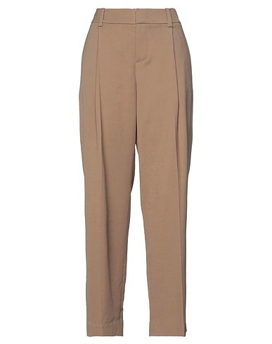 VINCE. Casual trouser Brown 89% Viscose, 10% Linen, 1% Elastane