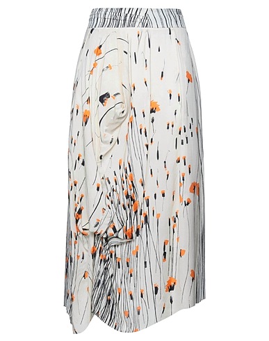 HIGH Midi skirt White 70% Rayon, 30% Silk