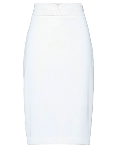 NENETTE Midi skirt White 100% Polyester