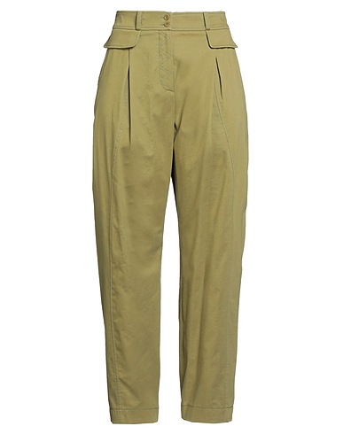 ALBERTA FERRETTI Casual trouser Military green 98% Cotton, 2% Elastane