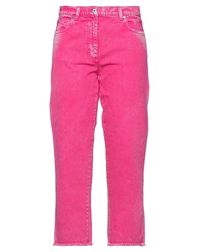 CEDRIC CHARLIER Denim pants Pink 100% Cotton