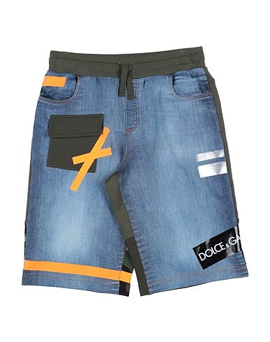 DOLCE&GABBANA Denim shorts Blue 94% Cotton, 5% Polyester, 1% Elastane