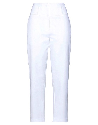 PESERICO Casual trouser White 96% Cotton, 4% Elastane