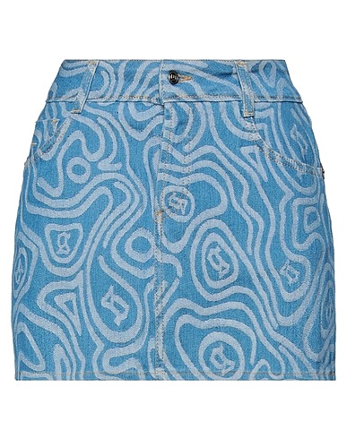 GALLIANO Denim skirt Blue 98% Cotton, 2% Elastane