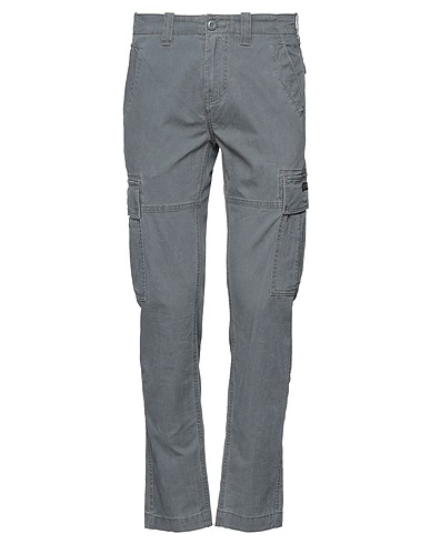 SUPERDRY Casual trouser Grey 98% Cotton, 2% Elastane