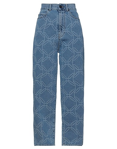 IND Milano Casual pants Blue 89% Cotton, 10% Polyester, 1% Elastane
