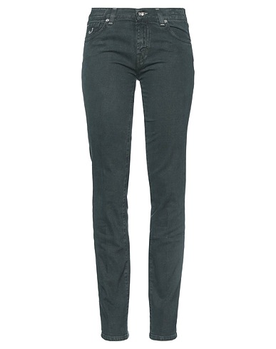 JACOB COHЁN Denim pants Dark green 98% Cotton, 2% Elastane
