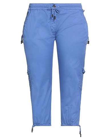 GALLIANO Casual trouser Light blue 97% Cotton, 3% Elastane