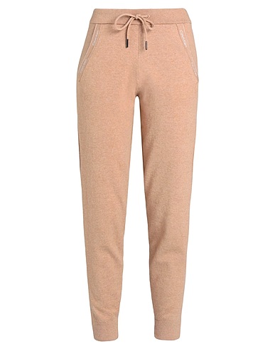 CALVIN KLEIN Pantalone ESSENTIAL RIB KNITTED PANTS Cammello 48% Poliammide, 46% Cotone, 5% Lana, 1% Elastan