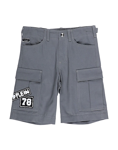 PHILIPP PLEIN Shorts & Bermuda Grey 97% Cotton, 3% Elastane